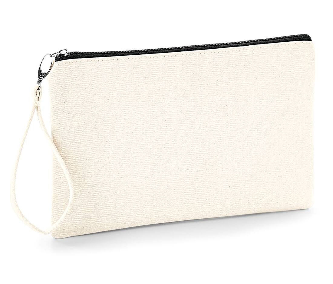 Petite pochette en coton canvas - CANVAS WRISTLET POUCH